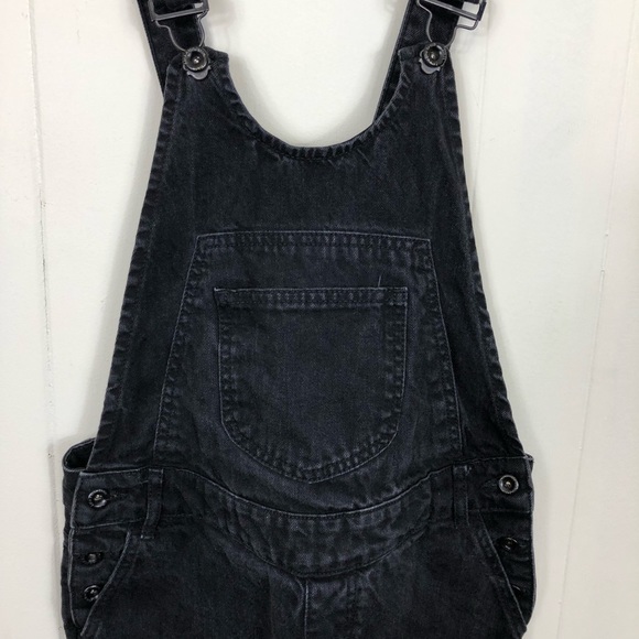 Zara Black Denim Overalls Sz XS - Picture 7 of 12